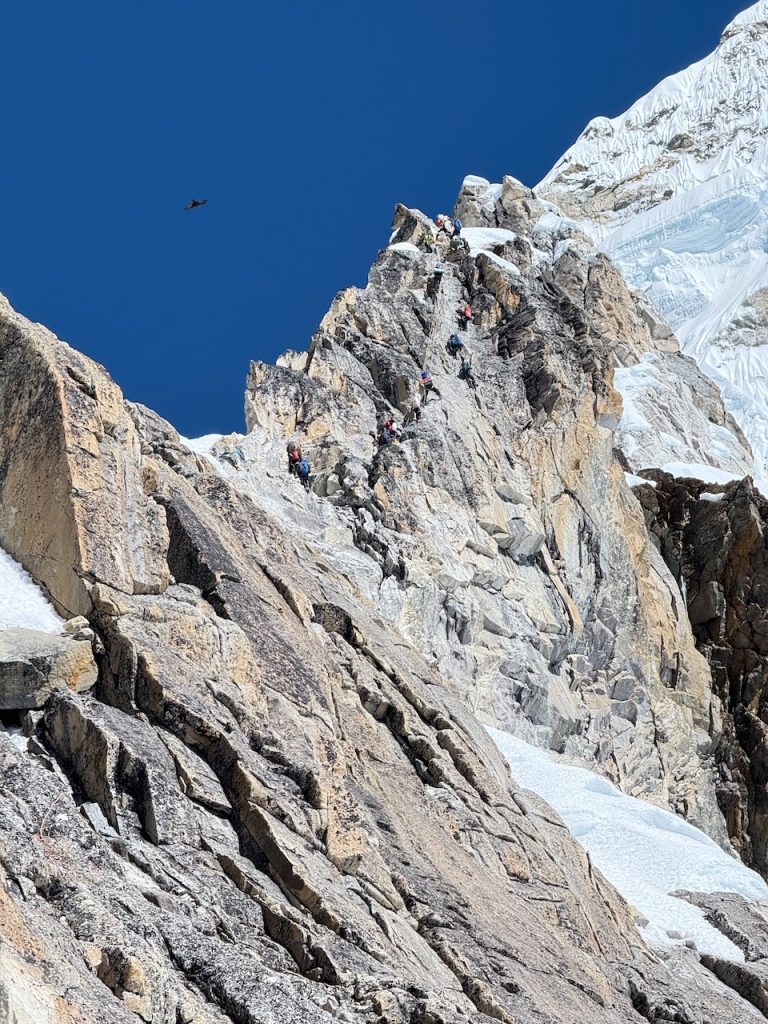 The Yellow Tower - the famous crux of the SW Ridge of Ama Dablam