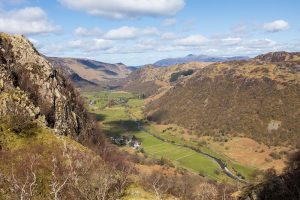 The view down Borrowdale from the top of Big Stanger Gill
