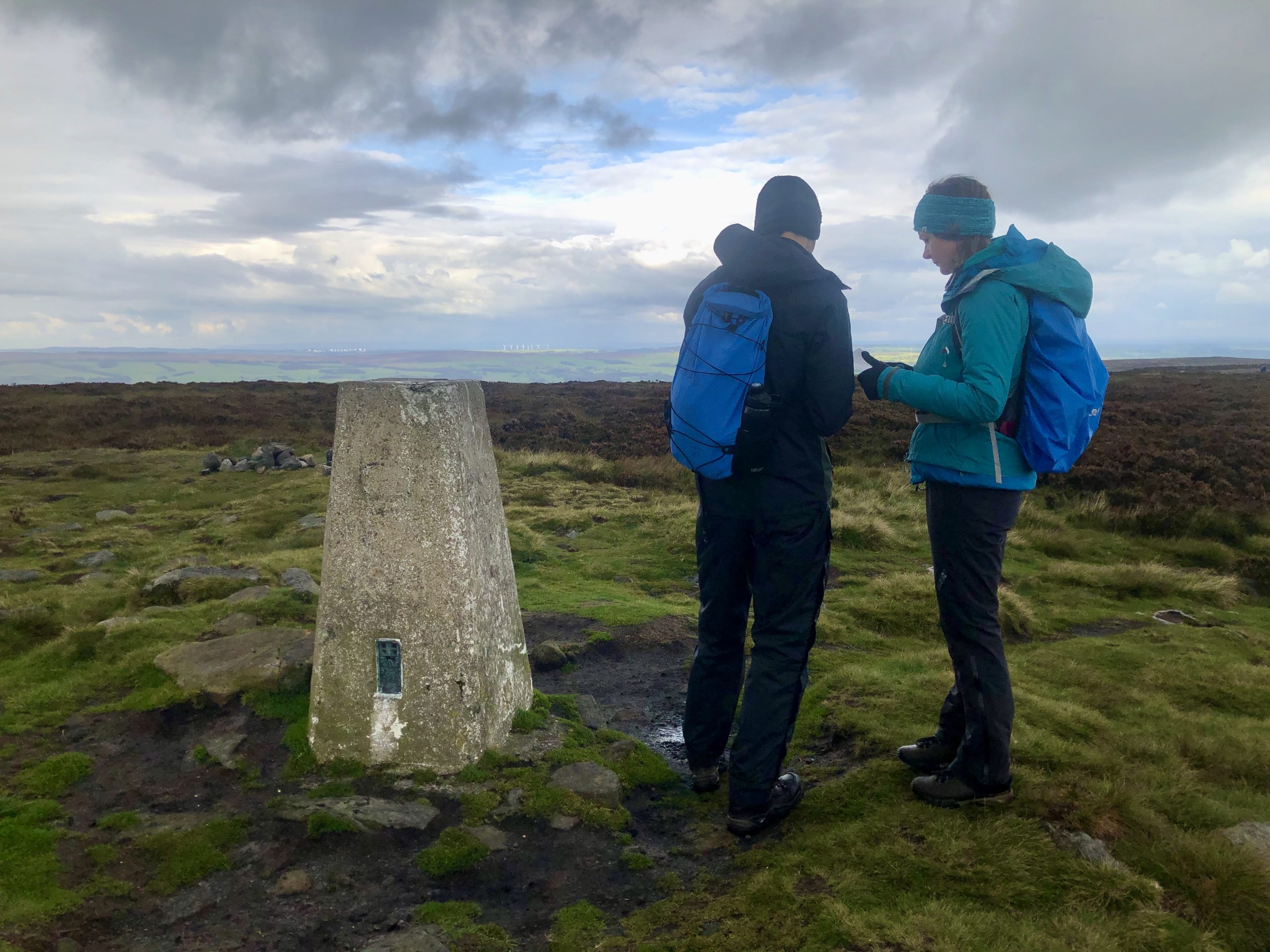 The view from Ilkley Moor during a navigation course in the Yorkshire Dales